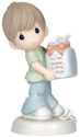 Precious Moments 144002 Boy Holding Jar Figurine