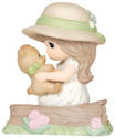 Precious Moments 144006 Girl on Log with Teddy Bear Figurine