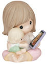 Precious Moments 144018 Mom with Child Holding Tablet Figurine