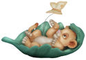 Precious Moments 144702 Disney Baby Simba Laying In Leaf Figurine
