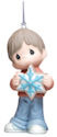 Precious Moments 151014 Boy Holding Snowflake Cookie Ornament