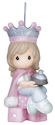 Precious Moments 151040 Girl with Tiara on Dice Ornament