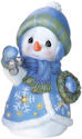 Precious Moments 151415 Snowman with Wreath LED Figurine