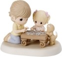 Precious Moments 152018 Mom and Daughter Playing Word Game Figurine