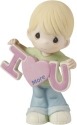 Precious Moments 153002 Boy Holding I Heart U More Figurine