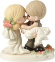 Precious Moments 153008 Groom Holding Bride In His Arms Figurine
