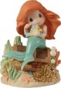 Precious Moments 153010 Disney Ariel Seated on Treasure Box Holding Flounder Figurine