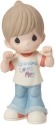 Precious Moments 154033 Boy Wearing Grandma Loves Me Shirt Figurine