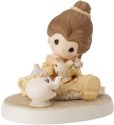 Precious Moments 159019 Seated Belle with Teacup and Teapot Figurine