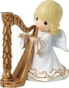 Precious Moments 161108 Angel Playing Harp Musical