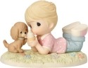 Precious Moments 162008 Girl with Dog Eating Ice Cream Figurine