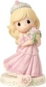 Precious Moments 162015i Girl In Tiara with Bouquet Age 16 Figurine