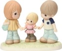 Precious Moments 163014 Girl Holding Parents Hands Figurine