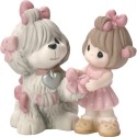 Precious Moments 164016 Little Girl with Sheep Dog Figurine
