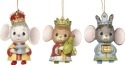 Precious Moments 171064 Mice with Crown Bell Ornament Set of 3