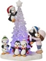 Precious Moments 171413 Girl with Penguins Decorating LED Tree Figurine