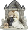 Precious Moments 172002 Wedding Couple Standing In Front of Church Figurine