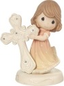 Precious Moments 172013 Girl Holding Cross Figurine