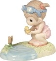 Precious Moments 172016 Girl In Swim Gear Helping Duckling Swim Figurine