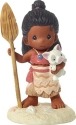 Precious Moments 172057 Disney Moana Holding Plush Pua Pig Figurine