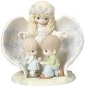 Precious Moments 173001 Guardian Angel with Children Figurine LE