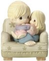 Precious Moments 173007 Mom Hugging Girl In Chair Figurine