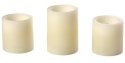 Precious Moments 173404 Ivory LED Pillar Candle Set of 3