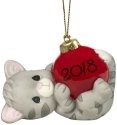 Precious Moments 181007 Dated 2018 Cat Ornament