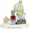 Precious Moments 181013 Boy Shoveling Snow By Mailbox Figurine