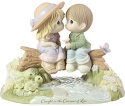 Precious Moments 183003 Couple on Log Over Stream Figurine LE