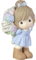 Precious Moments 183004 Girl with Large Rose Bouquet Figurine