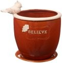 Precious Moments 185007 Believe Flower Pot