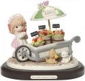 Precious Moments 189703 40th Anniversary Girl with 40 Roses Flower Cart Figurine