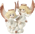 Precious Moments 191013 Two Angels with Snowflakes Figurine LE