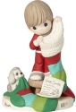 Precious Moments 191029 Boy on Step Stool with Stocking Figurine