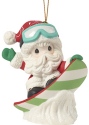 Precious Moments 191033 Santa on Snowboard Ornament