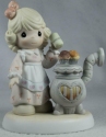 Precious Moments 191353i Girl with Cupcakes and Coffee Figurine