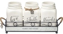 Precious Moments 191416 Inspirational Mason Jar with Holder Set of 4