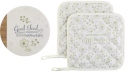 Precious Moments 191460 Trivet and Potholders Gift Set Set of 3