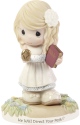 Precious Moments 192002 Confirmation Girl Holding Compass Figurine
