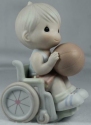 Precious Moments 192368i Boy With Basketball in Wheelchair