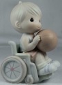 Precious Moments 192368 Boy with Basketball in Wheelchair