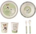Precious Moments 192432IN Set of 5 Mealtime Elephant and Monkey Gift Set