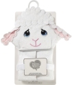 Precious Moments 199801 White-Grey Lamb Hooded Towel