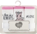 Precious Moments 199809 White Pink Unicorn 3 Pack Washcloth