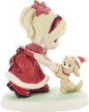 Precious Moments 201026 Brunette Hair Girl Dancing with Puppy Figurine