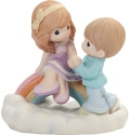 Precious Moments 202004 Couple Sitting On Rainbow Figurine