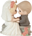 Precious Moments 202007 Newlyweds Sitting On Bench Ornament