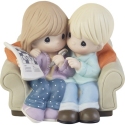Precious Moments 203003 Couple Working On Crossword Puzzle Figurine