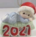 Precious Moments 211006 Dated 2021 Baby Boy Ornament